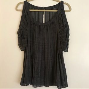 Alvin Valley Sparkle Cold-Shoulder Scoop Blouse